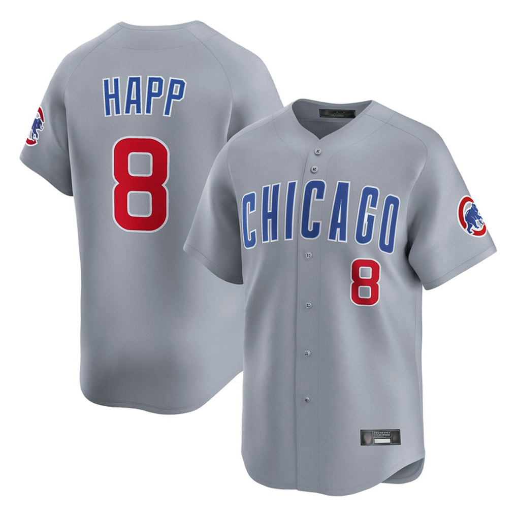 Chicago Cubs #8 Ian Happ Player Gray Fedasgoge Road Limited Home Stitched Jerseys