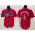 Chicago Cubs #4 Pete Crow-Armstrong Red Fedasgoge Cool Base Stitched Jersey