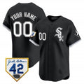 Custom Chicago White Sox 2024 Jackie Robinson Patch Vapor Premier Limited Jersey ¨C Black Fedasgoge