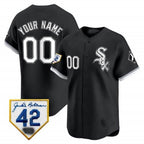 Custom Chicago White Sox 2024 Jackie Robinson Patch Vapor Premier Limited Jersey ¨C Black Fedasgoge