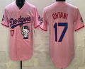 Los Angeles Dodgers #17 Shohei Ohtani Pink Fedasgoge Hello Kitty 2025 World Series Champions Limited Jersey