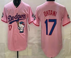 Los Angeles Dodgers #17 Shohei Ohtani Pink Fedasgoge Hello Kitty 2025 World Series Champions Limited Jersey