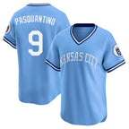 Kansas City Royals #9 Vinnie Pasquantino Player Light Blue Fedasgoge Limited Throwback Cooperstown Collection T-shirt Stitched Jerseys