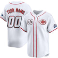 Custom Cincinnati Reds Active Player White Fedasgoge 2025 Speedway Classic Home Limited Stitched Jersey