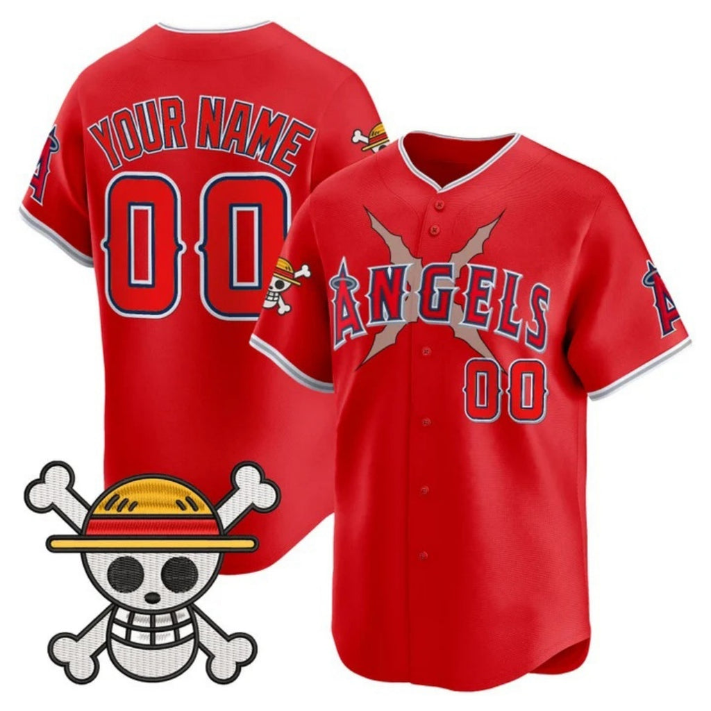 Custom Los Angeles Angels x One Piece Red Fedasgoge Vapor Premier Limited Jersey - Stitched