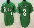Philadelphia Phillies #3 Bryce Harper Green Fedasgoge Limited Stitched Jersey