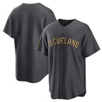 Cleveland Guardians Blank Charcoal Fedasgoge 2022 All-Star Cool Base Stitched Jersey