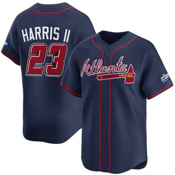Atlanta Braves #23 Michael Harris II Navy FOULKSSHOP 2025 Speedway Classic Alternate Limited Stitched Jersey