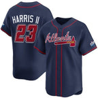 Atlanta Braves #23 Michael Harris II Navy FOULKSSHOP 2025 Speedway Classic Alternate Limited Stitched Jersey