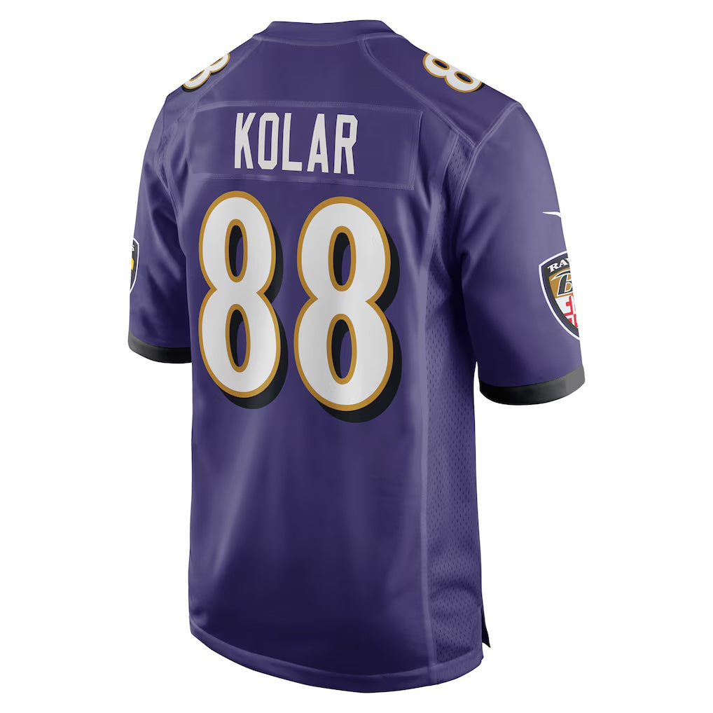 B.Ravens #88 Charlie Kolar Purple Fedasgoge Player Game Jersey