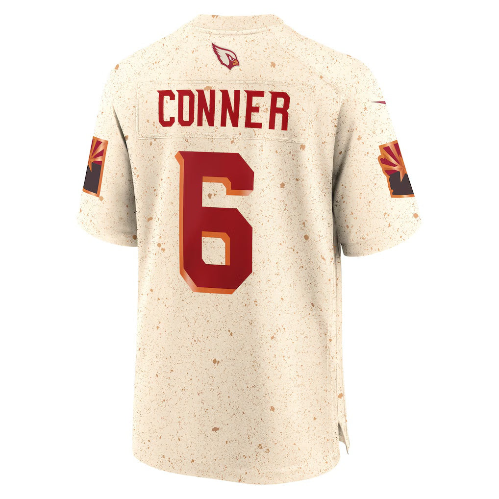 A.Cardinals #6 James Conner Natural Fedasgoge 2025 Rivalries Collection Game Jersey