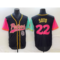 San Diego Padres #22 Juan Soto Black Fedasgoge NEW 2023 City Connect Cool Base Stitched Jersey 2