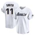 Houston Astros #11 Cam Smith Player White Fedasgoge Throwback Cooperstown Collection Limited Stitched Jerseys