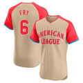 Cleveland Guardians #6 David Fry Player Cream Fedasgoge American League All-Star Limited Elite Home Stitched Jerseys