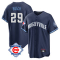 Chicago Cubs #29 Michael Busch Player Navy Fedasgoge 150th Anniversary City Connect Home Game Stitched Jerseys