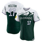 Colorado Rockies #17 Todd Helton Player Green Fedasgoge City Connect Limited Elite Home Stitched Jerseys