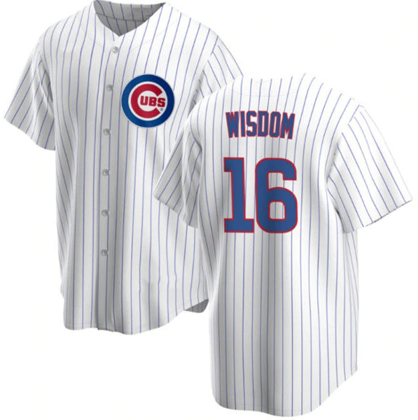Chicago Cubs #16 Patrick Wisdom White Fedasgoge Cool Base Stitched Jersey