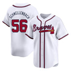 Atlanta Braves #56 Spencer Schwellenbach Player White Fedasgoge Limited Home Game Stitched Jerseys
