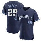 Chicago Cubs #29 Michael Busch Player Navy Fedasgoge City Connect Limited Elite Home Stitched Jerseys