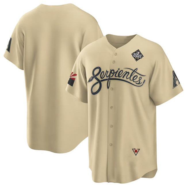 Arizona Diamondbacks Blank Gold Fedasgoge 2023 World Series City Connect Cool Base Stitched Jersey