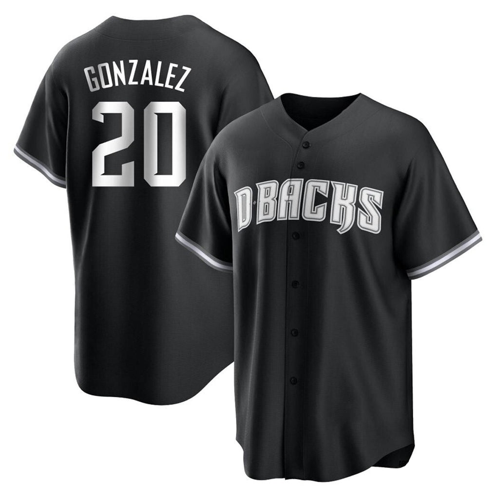 Arizona Diamondbacks #20 Luis Gonzalez Player Black Fedasgoge Game Home Stitched Jerseys