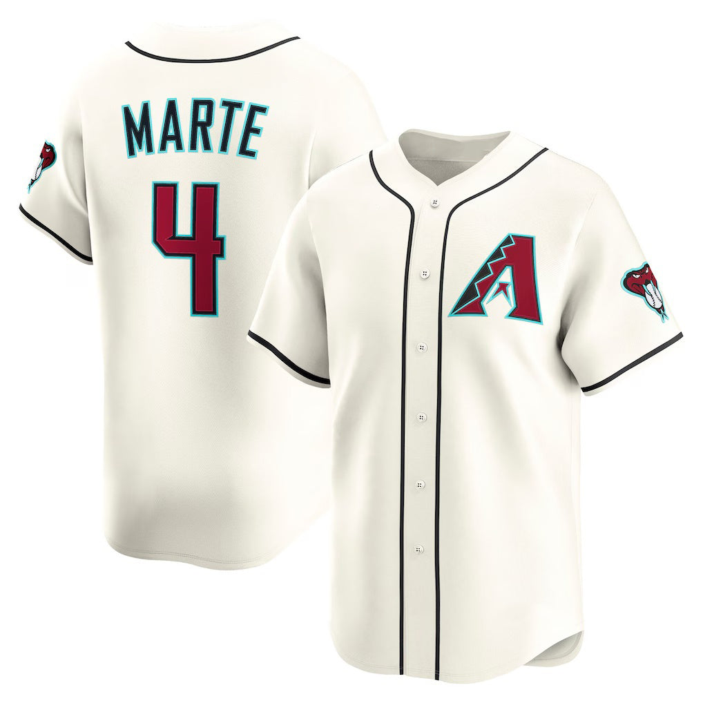 Arizona Diamondbacks #4 Ketel Marte Cream Fedasgoge Home Limited Player Jersey