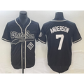 Chicago White Sox #7 Tim Anderson Black Fedasgoge Cool Base Stitched Jersey 2
