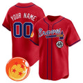 Custom Atlanta Braves x Dragon Ball Red Fedasgoge Vapor Premier Limited Jersey - All Stitched