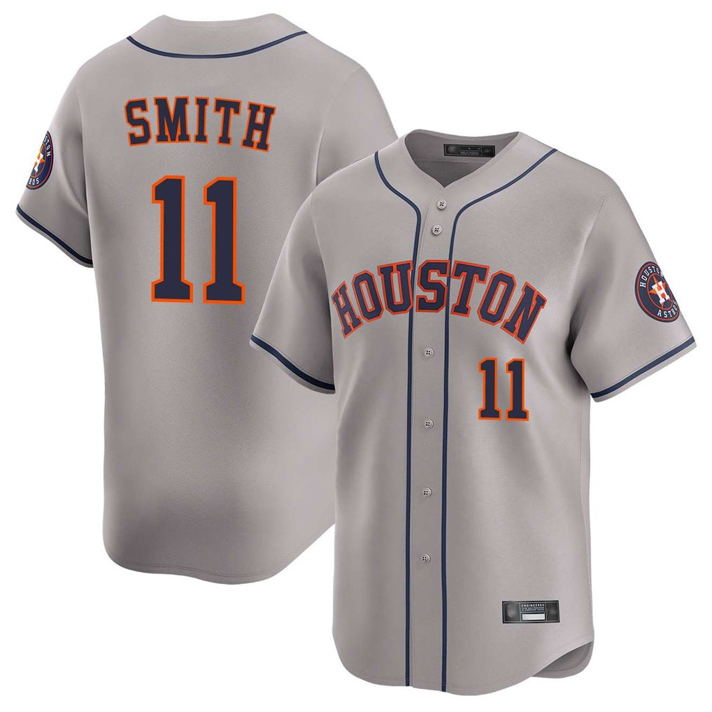 Houston Astros #11 Cam Smith Player Gray Fedasgoge Home Limited Stitched Jerseys