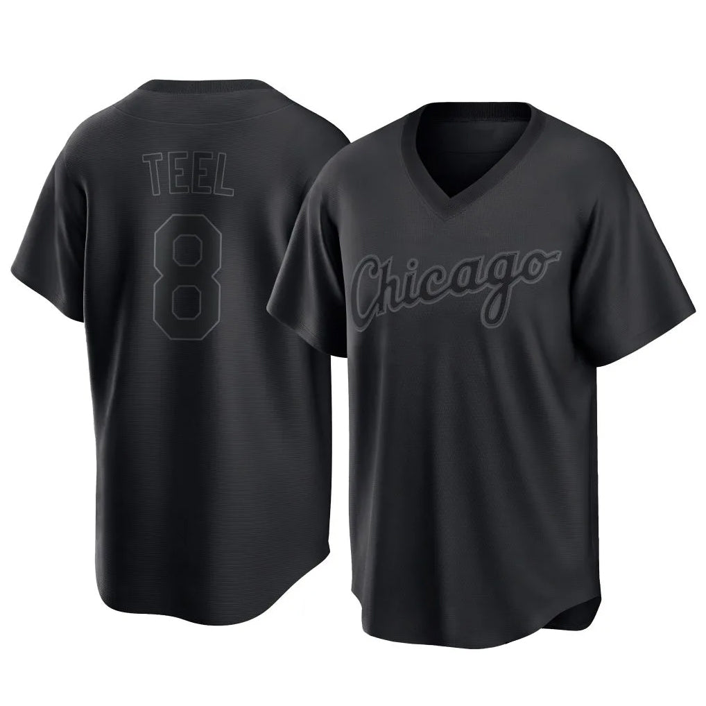 Chicago White Sox #8 Kyle Teel Player Black Fedasgoge T-shirt Home Game Stitched Jerseys