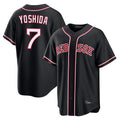 Boston Red Sox #7 Masataka Yoshida Player Black Fedasgoge Out Home Game Stitched Jerseys