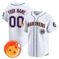 Custom Seattle Mariners x Dragon Ball White Fedasgoge Vapor Premier Limited Jersey - All Stitched