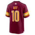W.Commanders #10 Tress Way Burgundy Fedasgoge Game Jersey