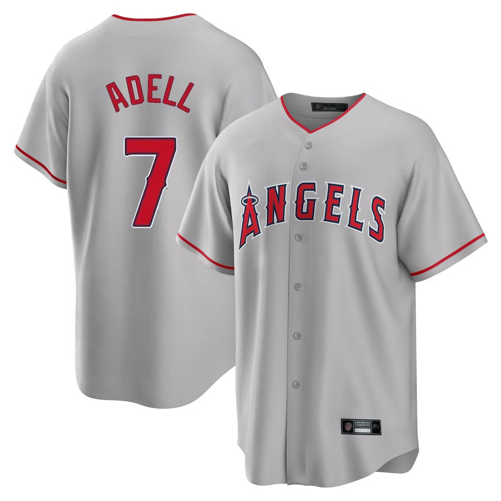 Los Angeles Angels #7 Jo Adell Player Gray Fedasgoge Home Game Stitched Jerseys