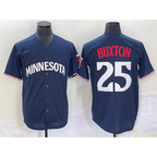 Minnesota Twins #25 Byron Buxton 2023 Navy Blue Fedasgoge Cool Base Stitched Jersey