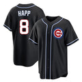 Chicago Cubs #8 Ian Happ Player Black Fedasgoge Fashion Out Game Stitched Jerseys
