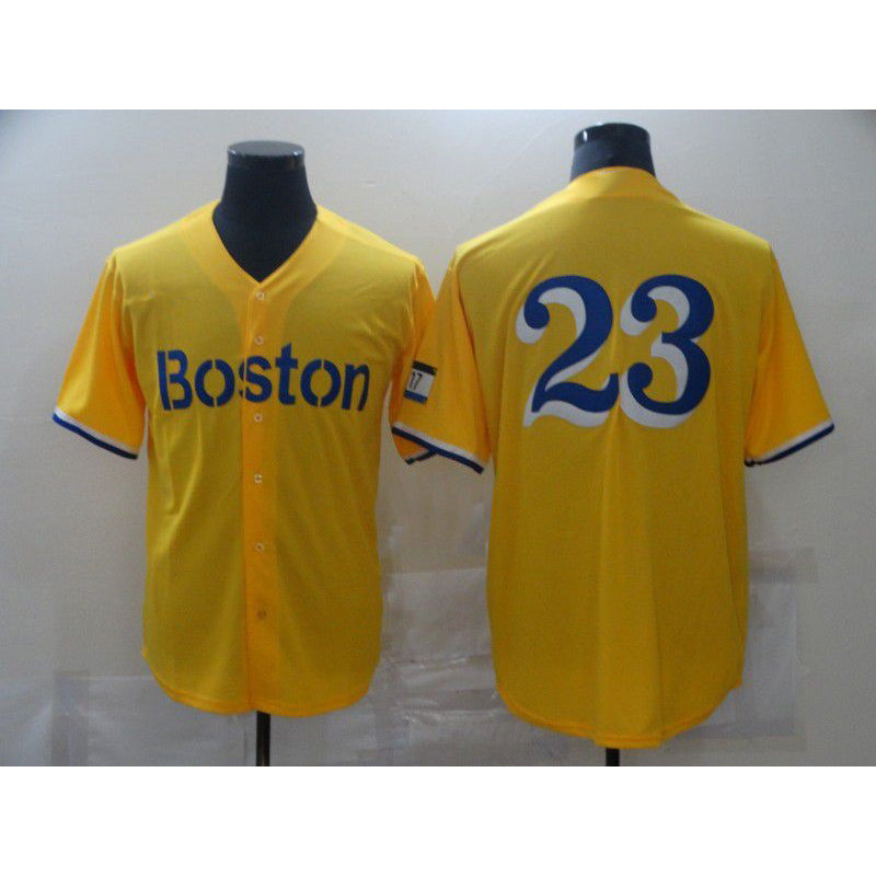 Boston Red Sox #23 No name Yellow Fedasgoge Game 2021 Jerseys