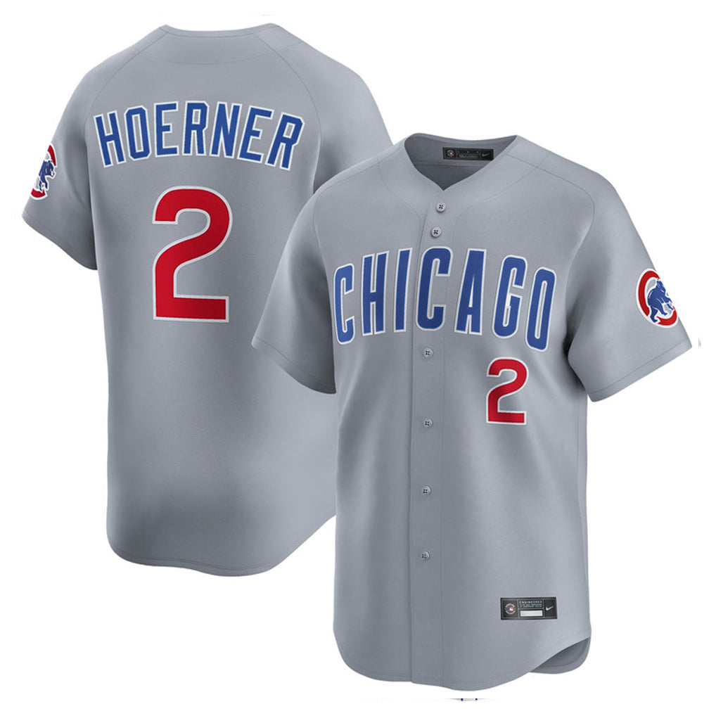 Chicago Cubs #2 Nico Hoerner Player Gray Fedasgoge Road Limited Home Stitched Jerseys