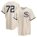 Chicago White Sox #72 Carlton Fisk Player Cream Fedasgoge Field of Dreams Home Game Stitched Jerseys