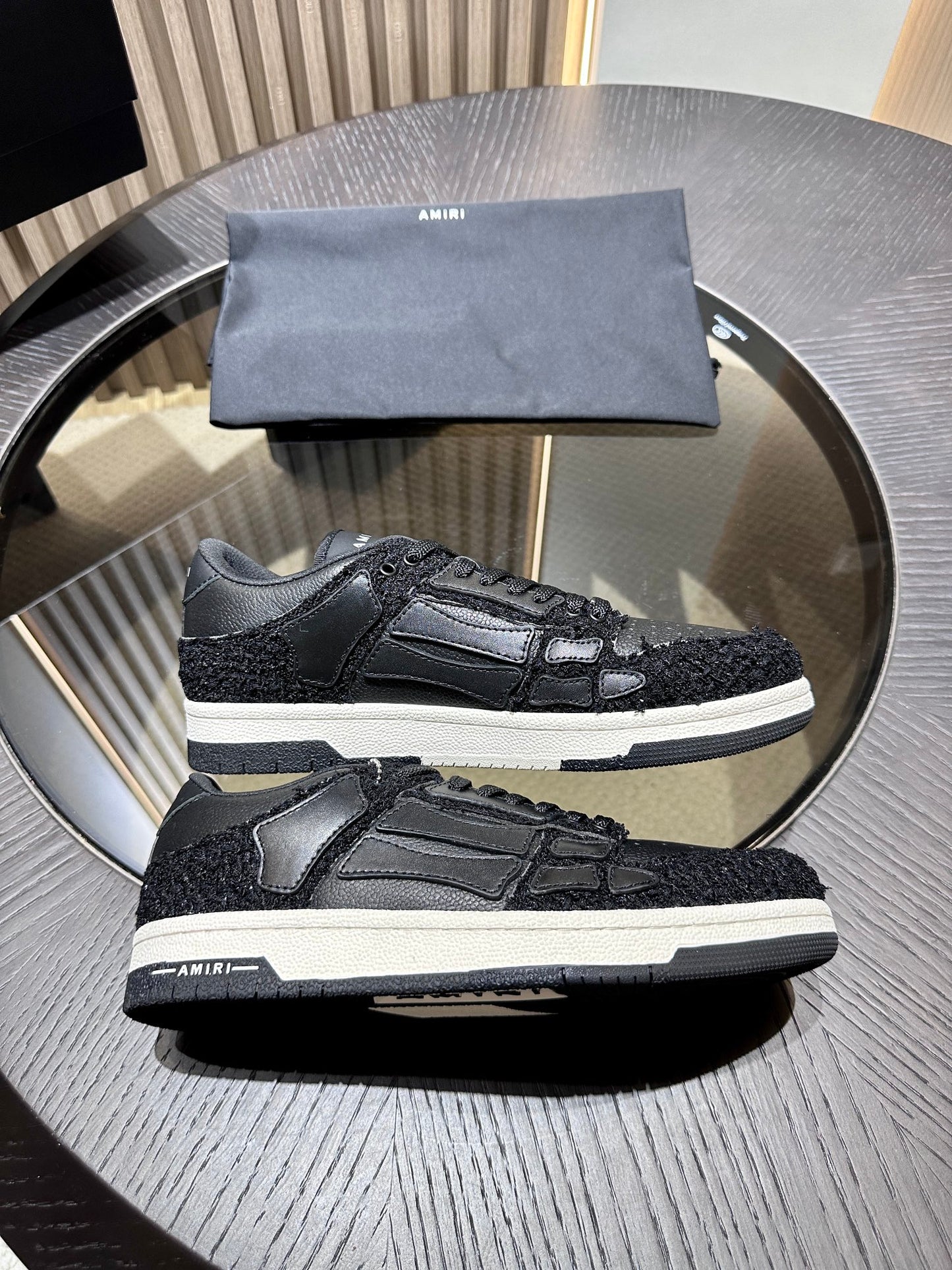 Amiri Leather Low-Top Fashion Sneakers - Casual Sports Shoes