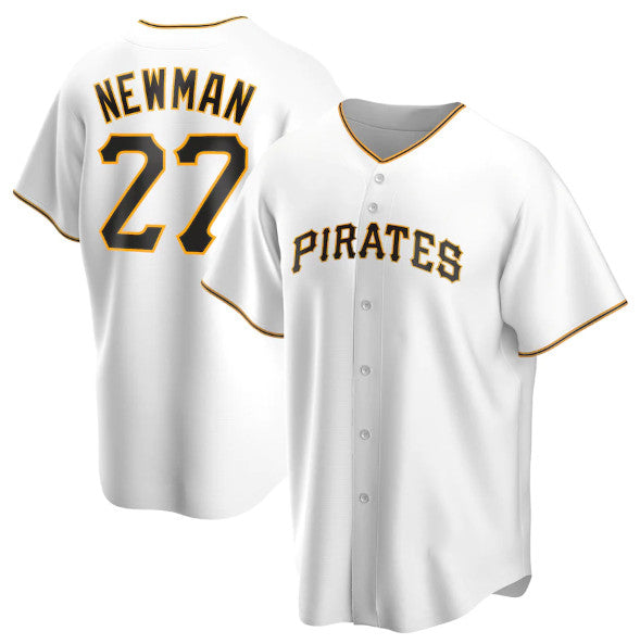 Pittsburgh Pirates #27 Kevin Newman White Fedasgoge Cool Base Stitched Jersey