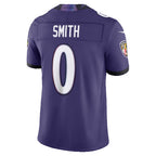 B.Ravens #0 Roquan Smith Purple Fedasgoge Vapor F.U.S.E. Sewn Down Limited Jersey