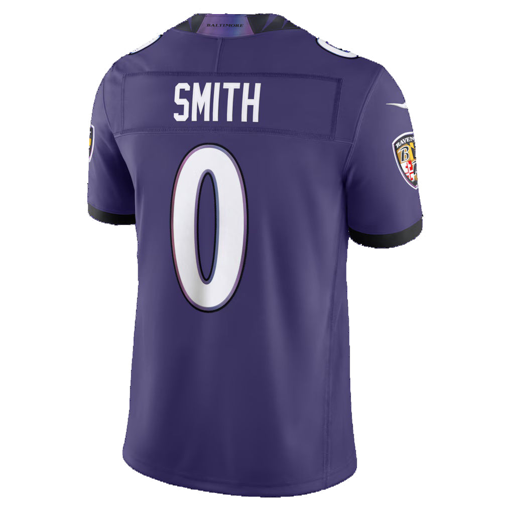 B.Ravens #0 Roquan Smith Purple Fedasgoge Vapor F.U.S.E. Sewn Down Limited Jersey