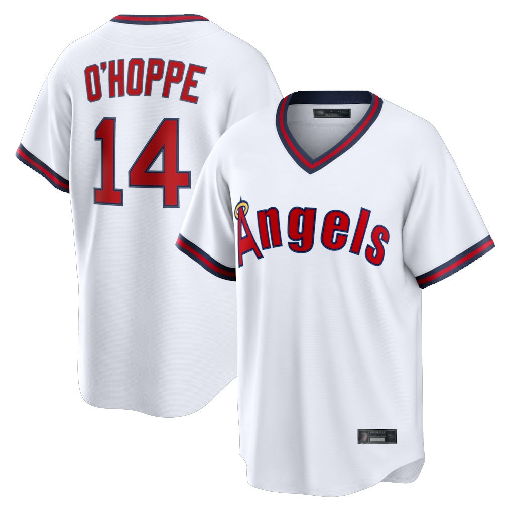 Los Angeles Angels #14 Logan O'Hoppe Player White Fedasgoge T-shirt Home Game Stitched Jerseys