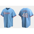 Texas Rangers #48 Jacob deGrom Light Blue Fedasgoge Cool Base Stitched Jersey
