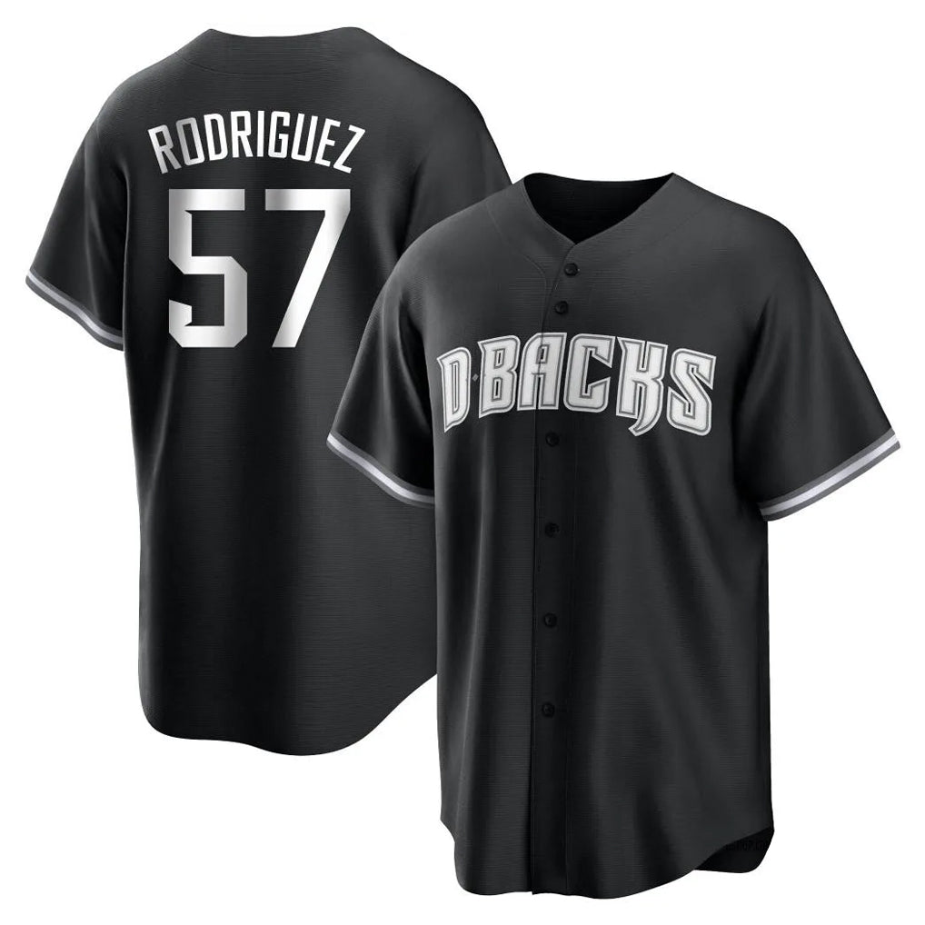 Arizona Diamondbacks #57 Eduardo Rodriguez Player Black Fedasgoge Game Home Stitched Jerseys