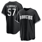 Arizona Diamondbacks #57 Eduardo Rodriguez Player Black Fedasgoge Game Home Stitched Jerseys