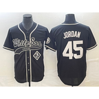 Chicago White Sox #45 Michael Jordan Black Fedasgoge Cool Base Stitched Jersey