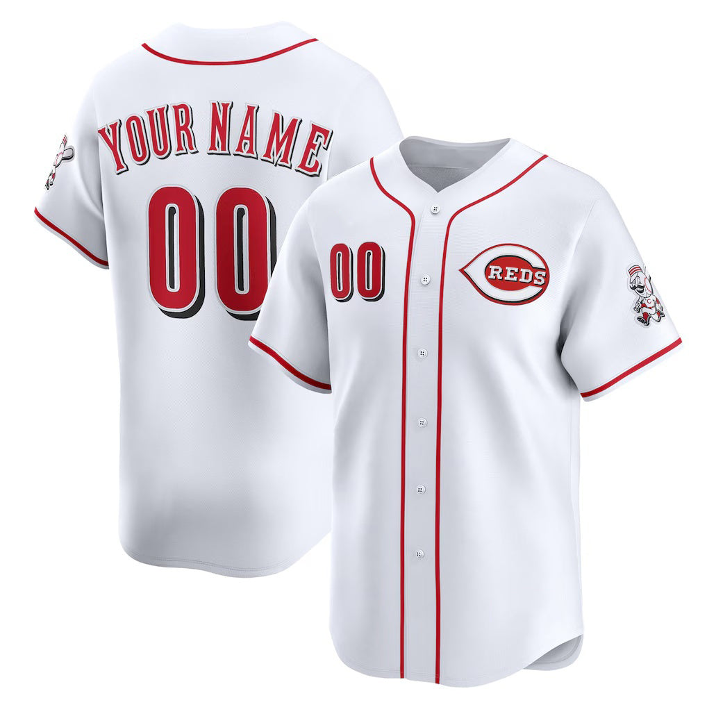 Custom Cincinnati Reds White Fedasgoge Home Limited Jersey