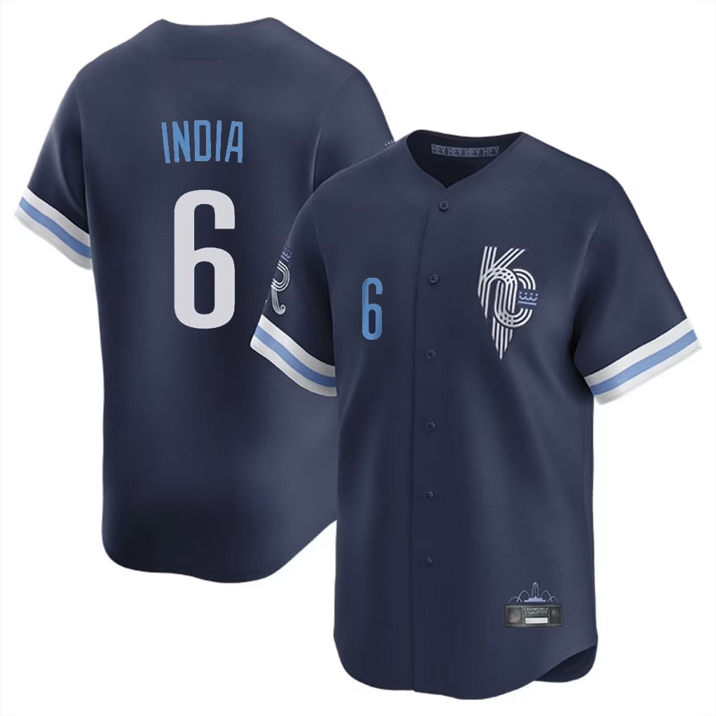 Kansas City Royals #6 Jonathan India Player Navy Fedasgoge City Connect Limited Home Stitched Jerseys